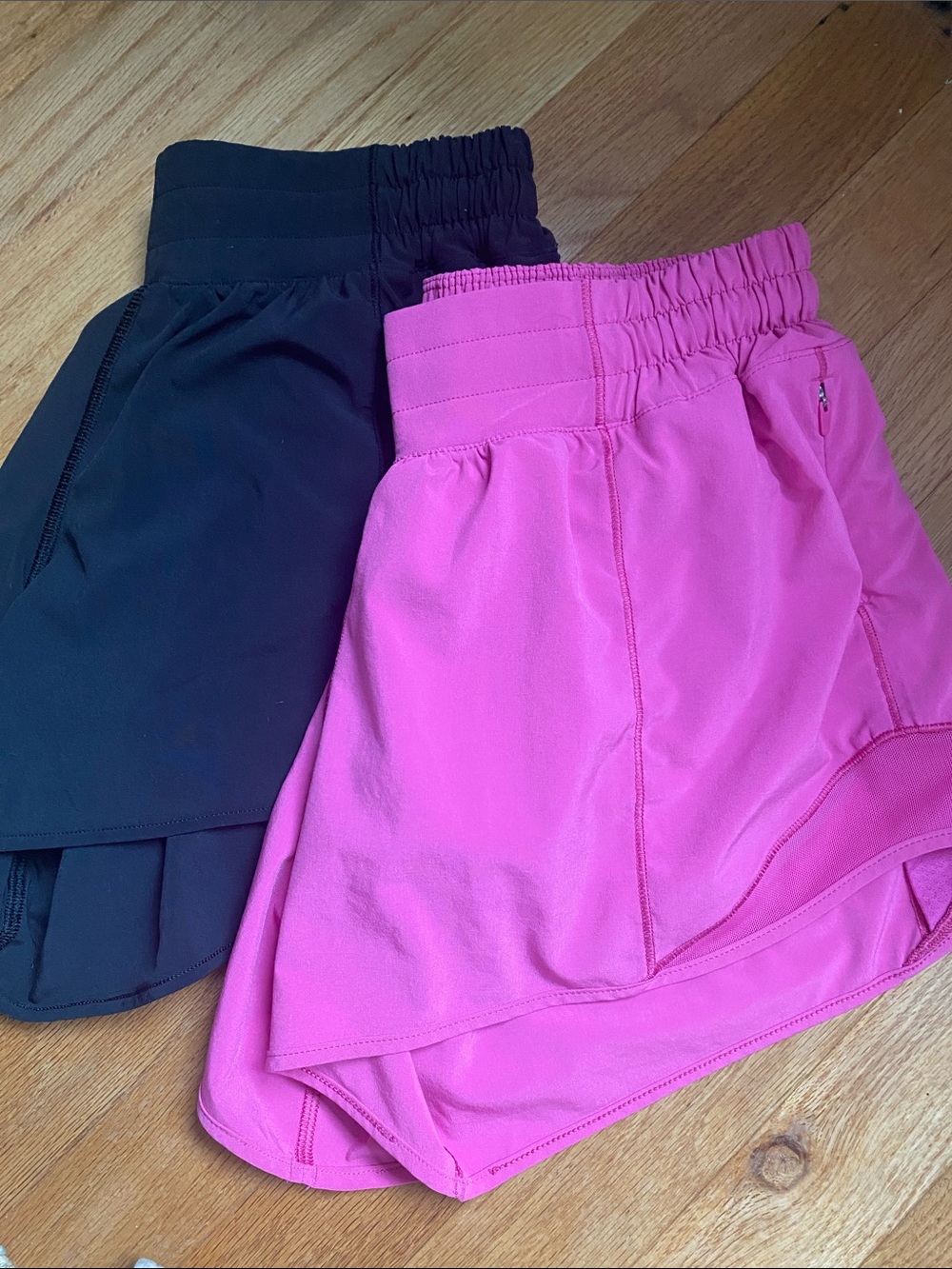 lululemon athletica Active Skorts in Black and Hot Pink